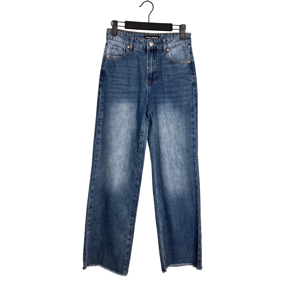 Ashley Mason Premium Jeans‎ Womens Size 00/23 High Rise Wide Leg Denim